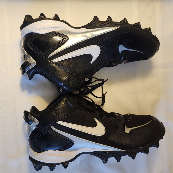 Nike Land Shark Legacy Football Cleats Men's Size 14 Black with White Trim EUC - Picture 3 of 14